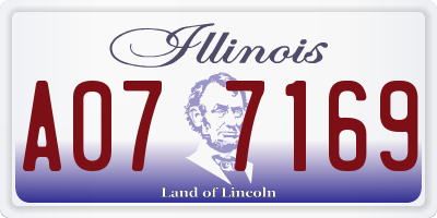IL license plate A077169