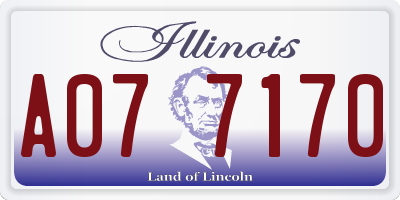 IL license plate A077170