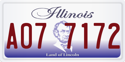 IL license plate A077172