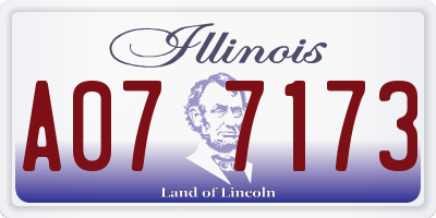 IL license plate A077173