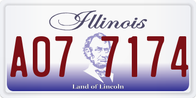 IL license plate A077174