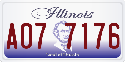 IL license plate A077176