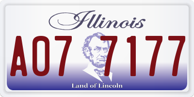 IL license plate A077177