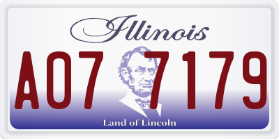 IL license plate A077179