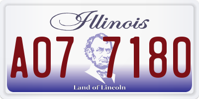 IL license plate A077180