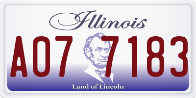 IL license plate A077183