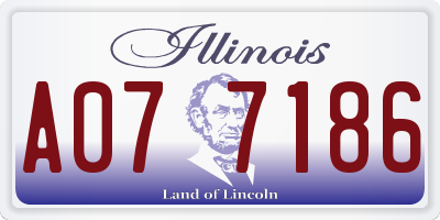 IL license plate A077186