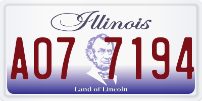 IL license plate A077194