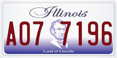 IL license plate A077196