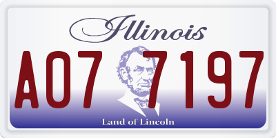 IL license plate A077197