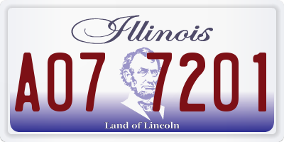 IL license plate A077201