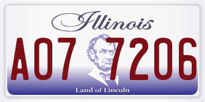 IL license plate A077206