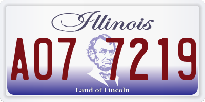 IL license plate A077219