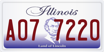 IL license plate A077220