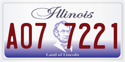 IL license plate A077221