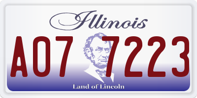 IL license plate A077223