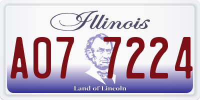 IL license plate A077224