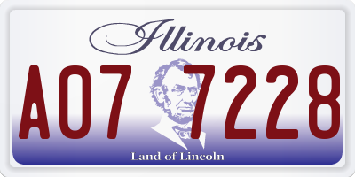IL license plate A077228