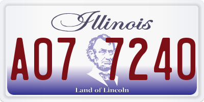 IL license plate A077240