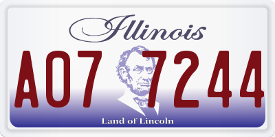 IL license plate A077244