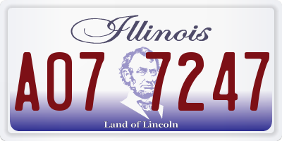 IL license plate A077247