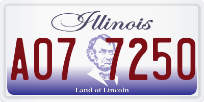 IL license plate A077250