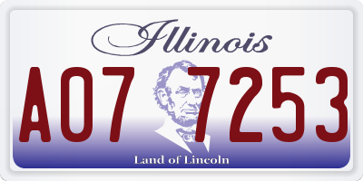 IL license plate A077253