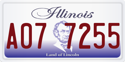 IL license plate A077255