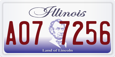 IL license plate A077256