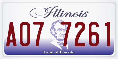 IL license plate A077261