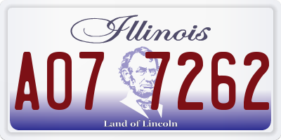 IL license plate A077262