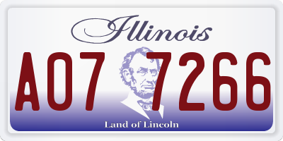 IL license plate A077266