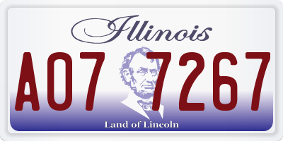 IL license plate A077267