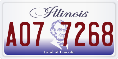 IL license plate A077268