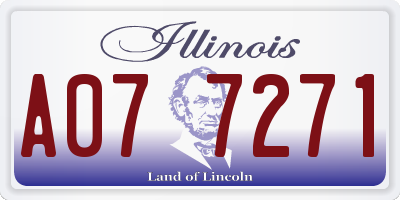 IL license plate A077271