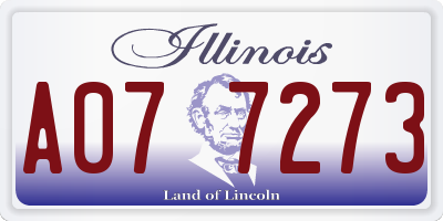IL license plate A077273