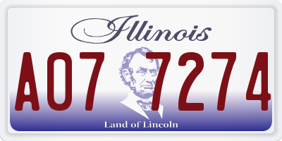 IL license plate A077274