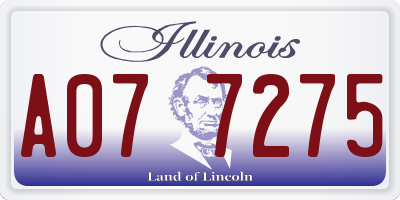 IL license plate A077275