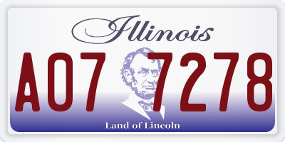 IL license plate A077278