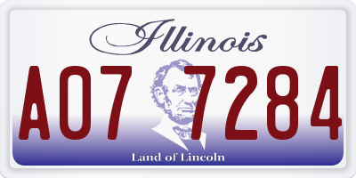 IL license plate A077284