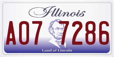 IL license plate A077286