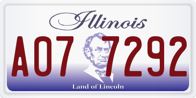 IL license plate A077292