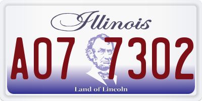 IL license plate A077302