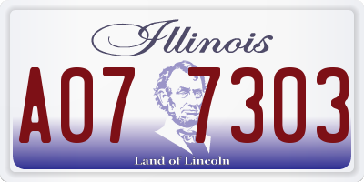 IL license plate A077303