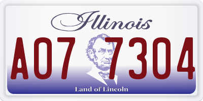 IL license plate A077304