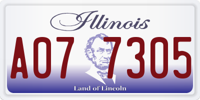 IL license plate A077305
