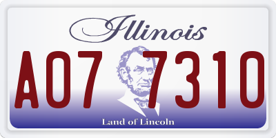 IL license plate A077310