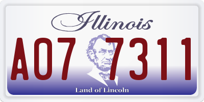 IL license plate A077311