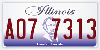 IL license plate A077313