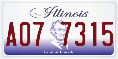 IL license plate A077315